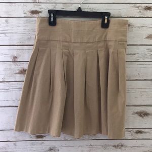 • Old Navy Pleated Tan Skirt •